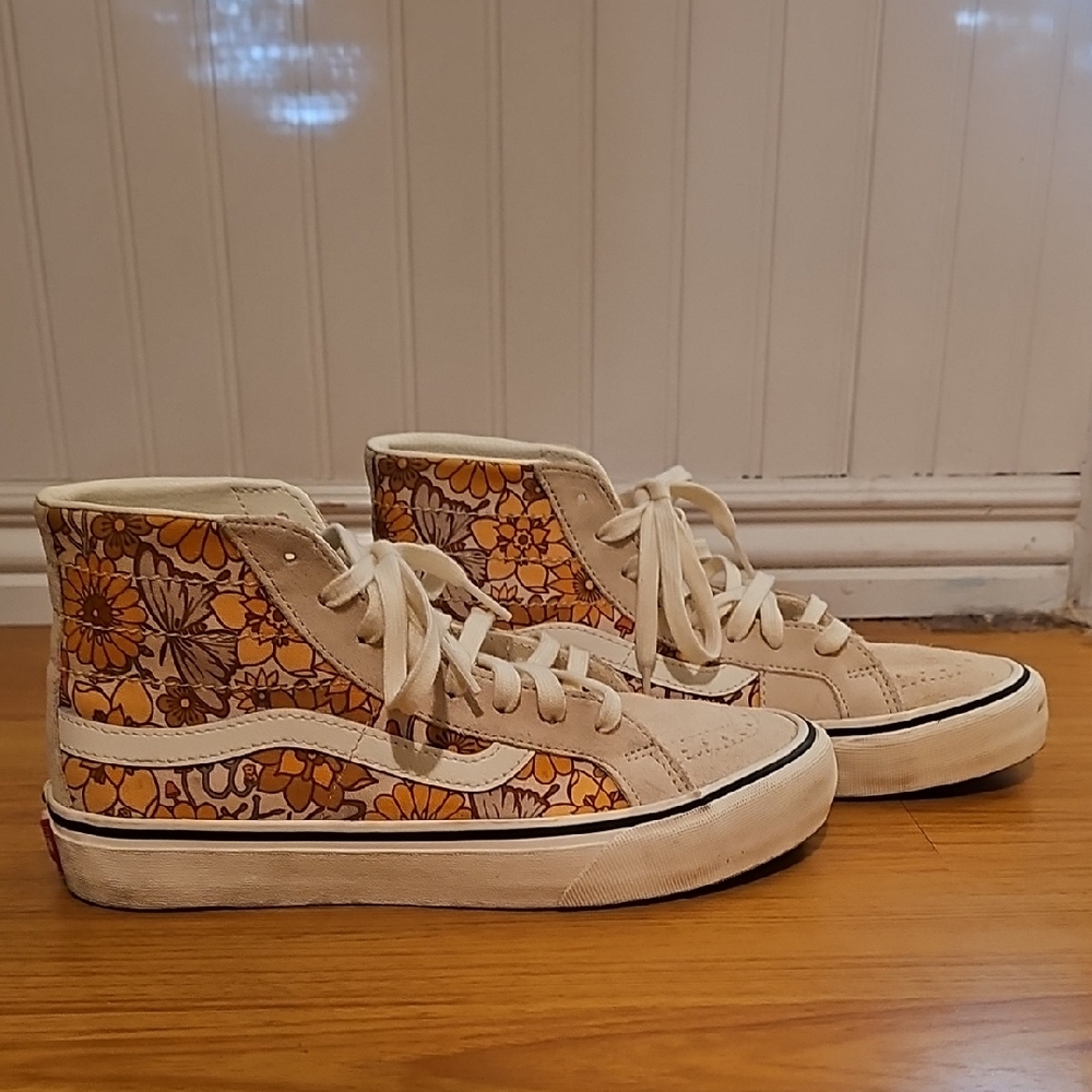 Vans Floral High-Top Sneakers